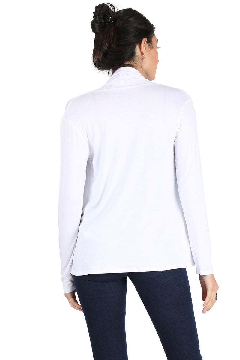 Simlu Lightweight White Cardigans for Women Reg and Plus Size Light Cardigans for Women Summer Long Sleeves, Medium - Image 4